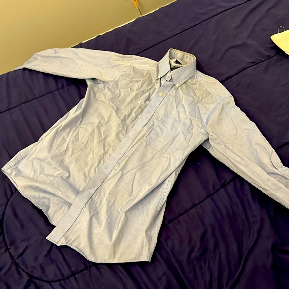 Iight blue club room button down